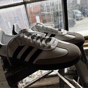 Adidas White and Black Samba Sneakers